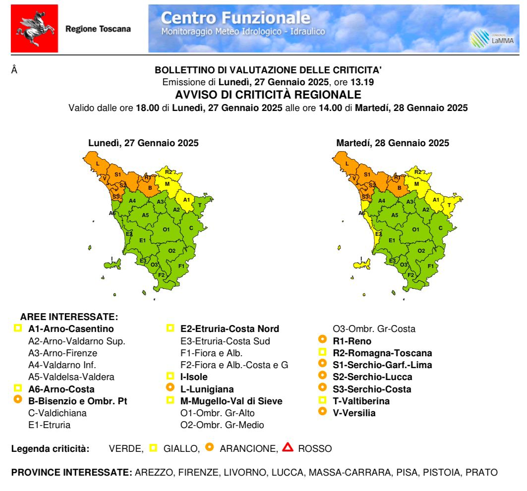 allerta meteo 270125