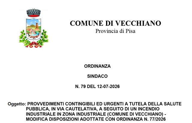 ordinanza incendio